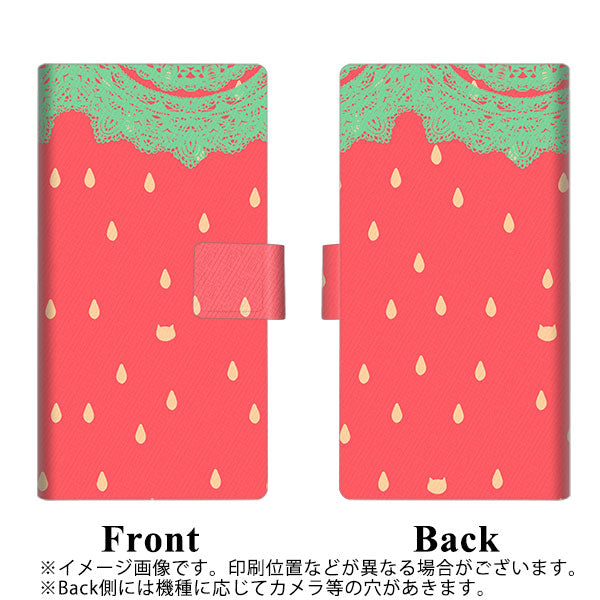 docomo アローズ ビー F-04K 画質仕上げ プリント手帳型ケース(薄型スリム)【MI800 strawberry ストロベリー】