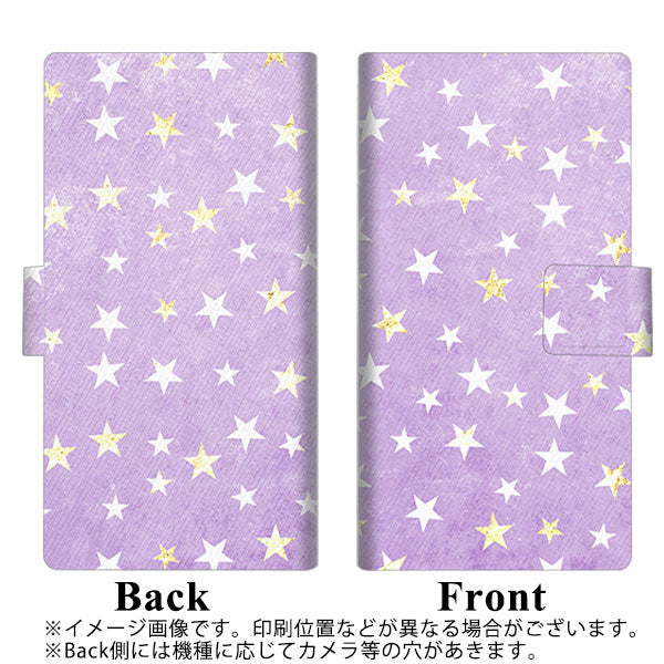 docomo ギャラクシーS20+ SC-52A 画質仕上げ プリント手帳型ケース(薄型スリム)【SC890 お星さまキラキラ（パープル）】