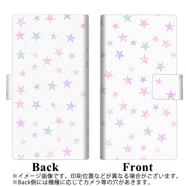 softbank エクスペリア8 902SO 高画質仕上げ プリント手帳型ケース(薄型スリム)【SC891 お星さまきらきら（ホワイト）】