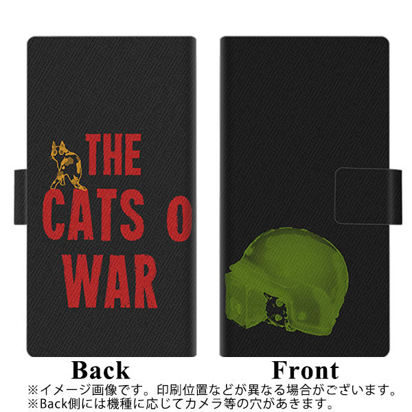 au ギャラクシー S10+ SCV42 画質仕上げ プリント手帳型ケース(薄型スリム)【YA874 THE CATS OF WARランチボックス】