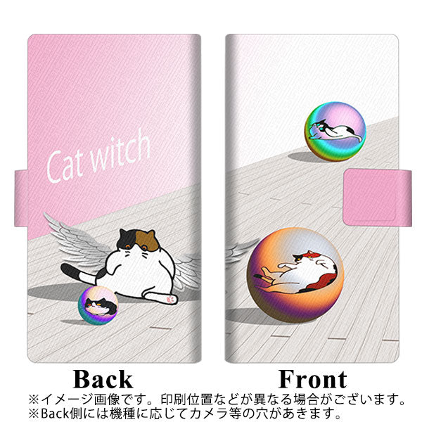 アローズBe4 Plus F-41B 画質仕上げ プリント手帳型ケース(薄型スリム)【YA943 CAT WITCH】