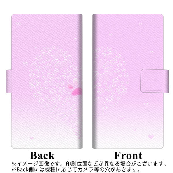 SoftBank ディグノG 602KC 画質仕上げ プリント手帳型ケース(薄型スリム)【YA955 ハート02 素材ホワイト】