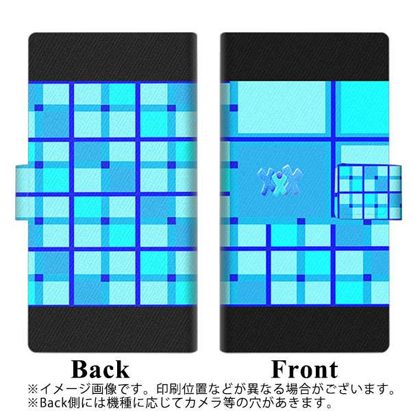 Y!mobile アンドロイドワン S2 画質仕上げ プリント手帳型ケース(薄型スリム)【YB928 タータンブルー】