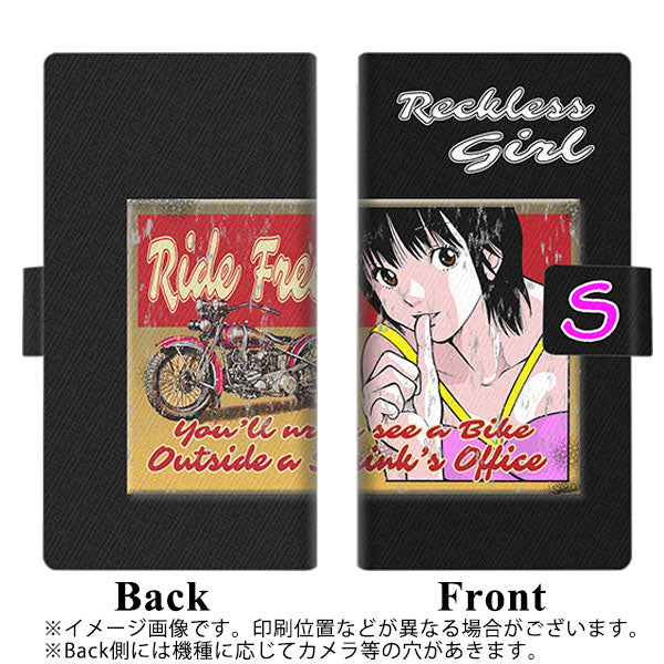 らくらくスマートフォン F-52B docomo 画質仕上げ プリント手帳型ケース(薄型スリム)【YC976 ピンナップガール07】