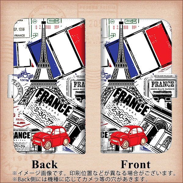 iPhone 6 Plus 599 フランスの街角 通常型 プリント手帳型ケース