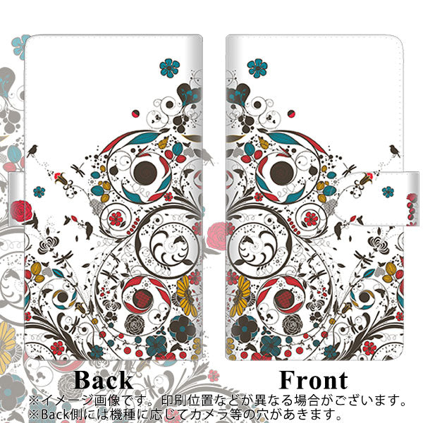 arrows We F-51B docomo 高画質仕上げ プリント手帳型ケース(通常型)【EK908 カラフルな花と鳥】