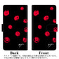 iPhone13 mini 高画質仕上げ プリント手帳型ケース(通常型)【OE837 手描きシンプル ブラック×レッド】