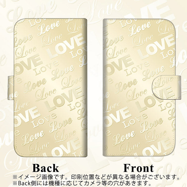 iPhone6 PLUS 高画質仕上げ プリント手帳型ケース(通常型)【SC840 エンボス風LOVEリンク（ヌーディーベージュ）】