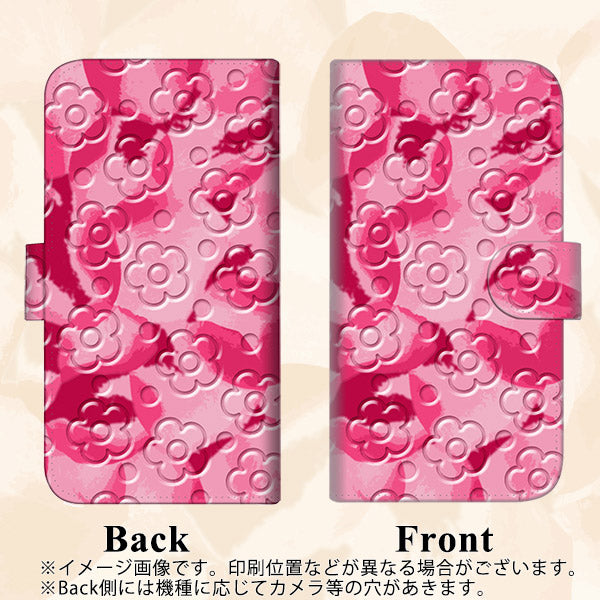 iPhone 6 Plus SC847 フラワーヴェルニ花濃いピンク（ローズアンディアン） 通常型 プリント手帳型ケース