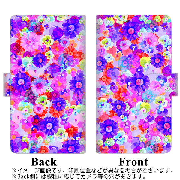 Galaxy A23 5G SCG18 au 高画質仕上げ プリント手帳型ケース(通常型)【SC868 リバティプリント フルールドパルファン（パープル）】