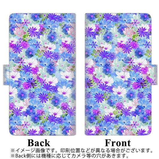 HUAWEI P40 lite 5G CDY-NA9A SC875 リバティプリント プレスドフラワー（ブルー） 通常型 プリント手帳型ケース