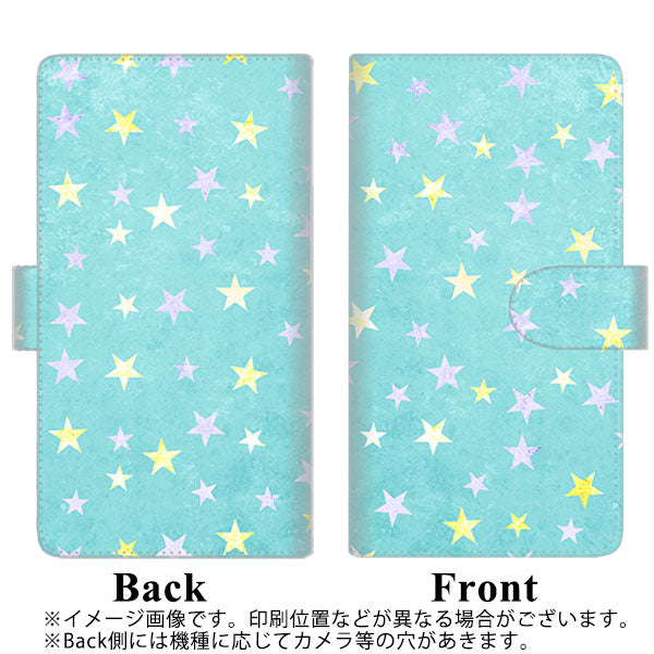 iPhone5/iPhone5s 高画質仕上げ プリント手帳型ケース(通常型)【SC888 お星さまキラキラ（グリーン）】