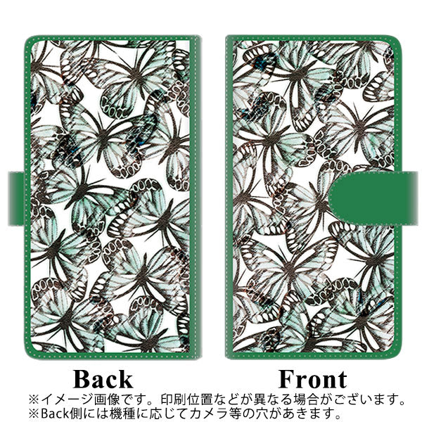 docomo ギャラクシー S9+ SC-03K 高画質仕上げ プリント手帳型ケース(通常型)【SC902 ガーデンバタフライ グリーン】