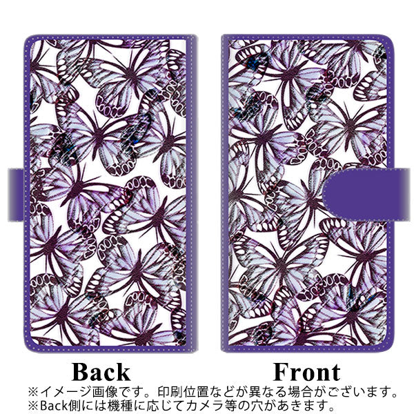 au ギャラクシー A20 SCV46 高画質仕上げ プリント手帳型ケース(通常型)【SC903 ガーデンバタフライ パープル】