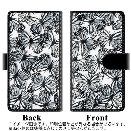 HUAWEI P40 lite 5G CDY-NA9A SC905 ガーデンバタフライ ブラック 通常型 プリント手帳型ケース