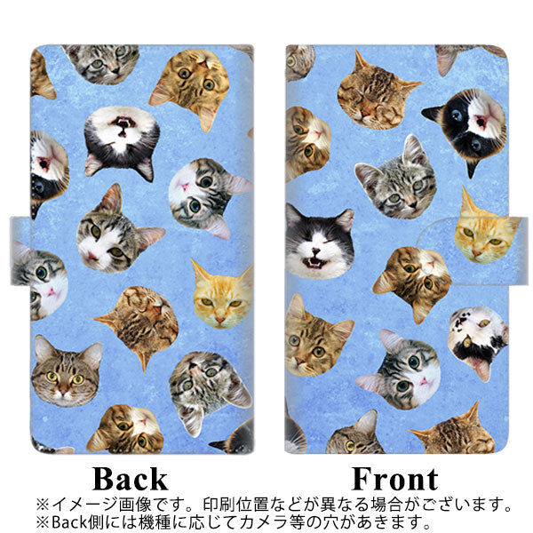 DIGNO BX2 A101KC SoftBank 高画質仕上げ プリント手帳型ケース(通常型)【SC935 ねこどっと（ブルー）】