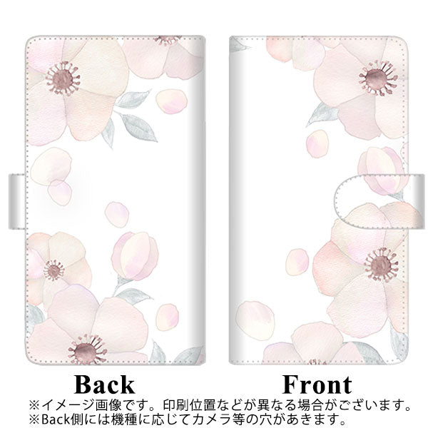 softbank エクスペリア5 901SO 高画質仕上げ プリント手帳型ケース(通常型)【SC948 ドゥ・フルール（ホワイト）】