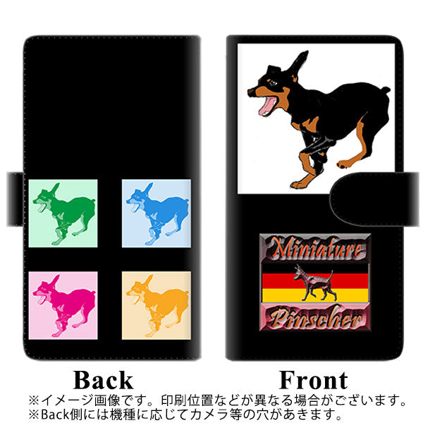 iPhone14 Plus 高画質仕上げ プリント手帳型ケース(通常型)【YD913 ミニチュアピンシャー04】