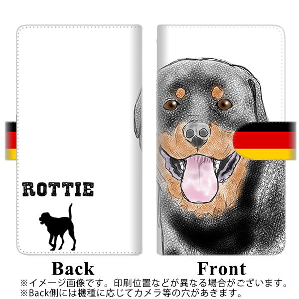 softbank エクスペリア5 901SO 高画質仕上げ プリント手帳型ケース(通常型)【YD997 ロットワイラー02】