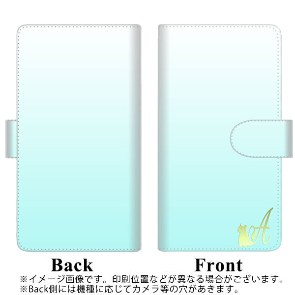 iPhone13 Pro 高画質仕上げ プリント手帳型ケース(通常型)【YI842 イニシャル ネコ A】