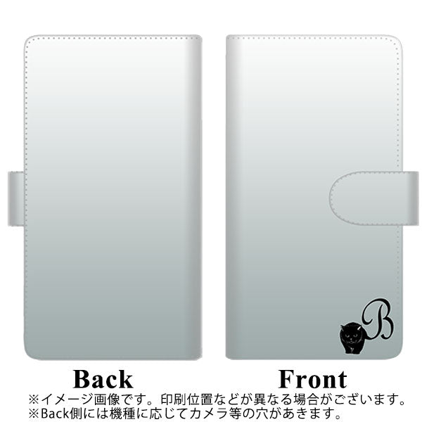 docomo アローズ ビー F-04K 高画質仕上げ プリント手帳型ケース(通常型)【YI843 イニシャル ネコ B】