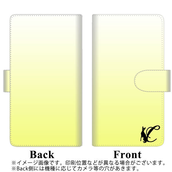 docomo アクオスゼロ2 SH-01M 高画質仕上げ プリント手帳型ケース(通常型)【YI844 イニシャル ネコ C】