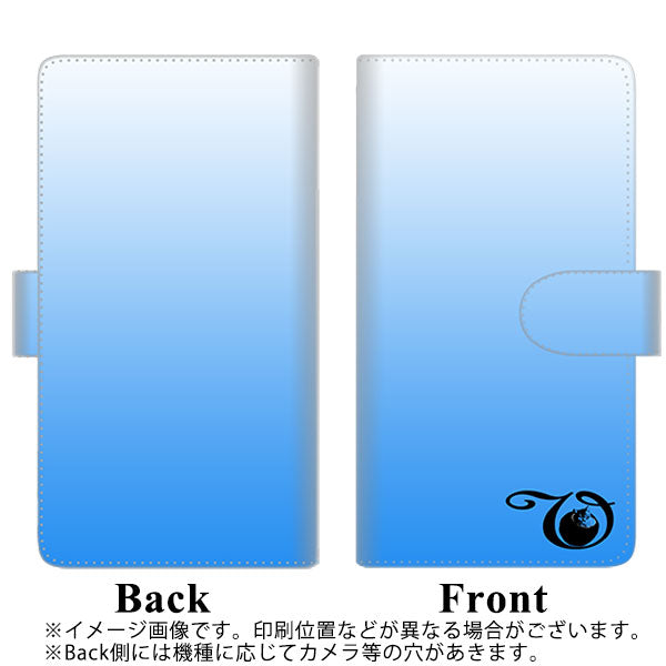 au ギャラクシーA41 SCV48 高画質仕上げ プリント手帳型ケース(通常型)【YI863 イニシャル ネコ V】