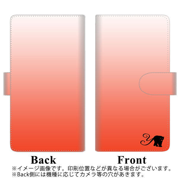 au ギャラクシーA41 SCV48 高画質仕上げ プリント手帳型ケース(通常型)【YI866 イニシャル ネコ Y】
