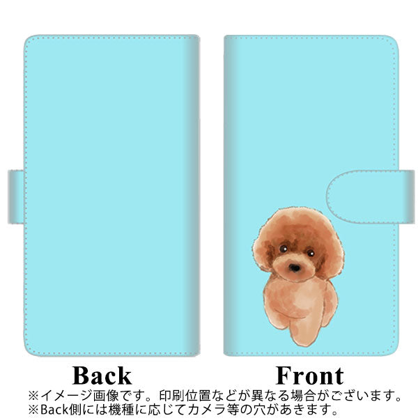 Xiaomi（シャオミ）Redmi Note 9s 高画質仕上げ プリント手帳型ケース(通常型)【YJ050 トイプードルレッド（ブルー）】