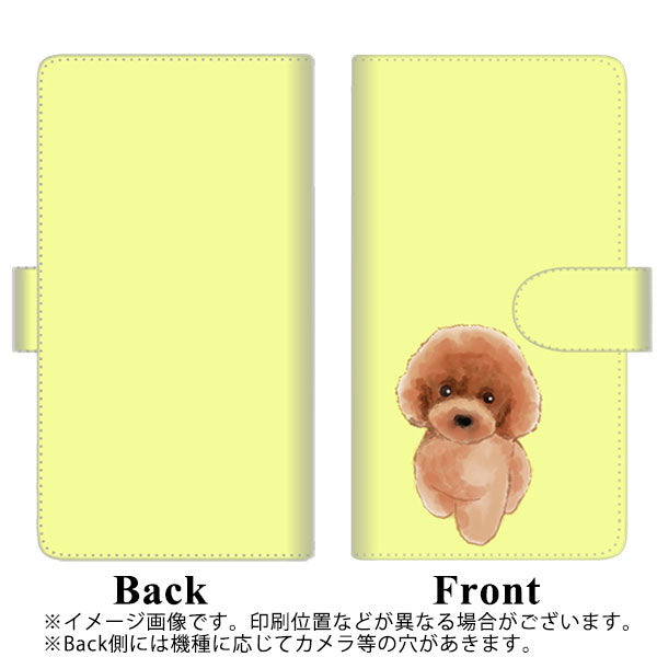 iPhone5/iPhone5s 高画質仕上げ プリント手帳型ケース(通常型)【YJ051 トイプードルレッド（イエロー）】