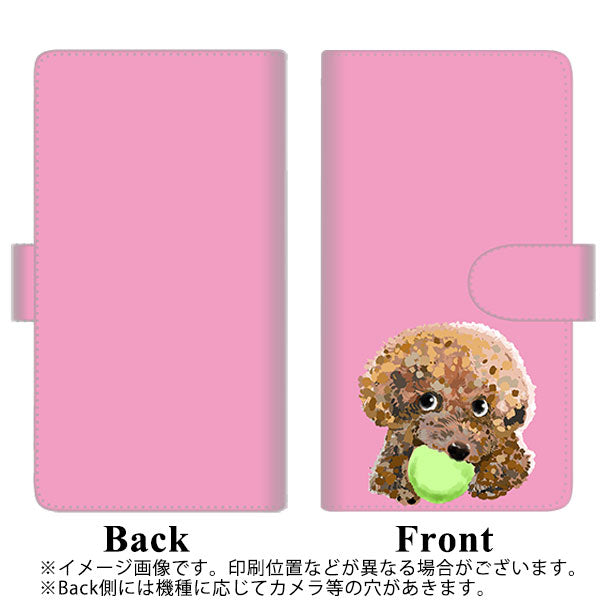 Xiaomi（シャオミ）Redmi Note 9s 高画質仕上げ プリント手帳型ケース(通常型)【YJ053 トイプードル＆ボール（ピンク）】