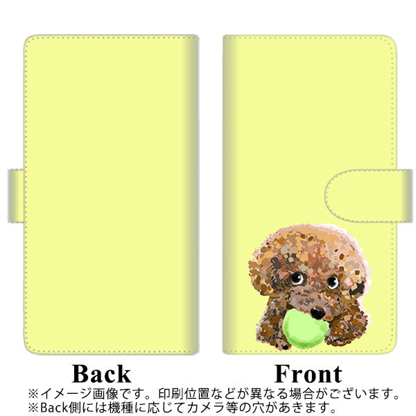 iPhone11 Pro Max　(6.5インチ) 高画質仕上げ プリント手帳型ケース(通常型)【YJ056 トイプードル＆ボール（イエロー）】