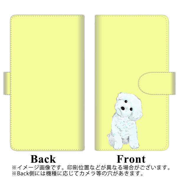 Y!mobile リベロS10 901ZT 高画質仕上げ プリント手帳型ケース(通常型)【YJ072 トイプードルホワイト（イエロー）】