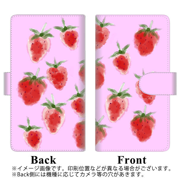 iPhone11 Pro Max　(6.5インチ) 高画質仕上げ プリント手帳型ケース(通常型)【YJ180 イチゴ 水彩180】