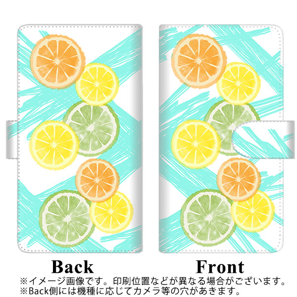 iPhone12 mini 高画質仕上げ プリント手帳型ケース(通常型)【YJ183 オレンジライム】