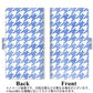 iPhone5/iPhone5s 高画質仕上げ プリント手帳型ケース(通常型)【YJ234 千鳥格子（ライトブルー）】