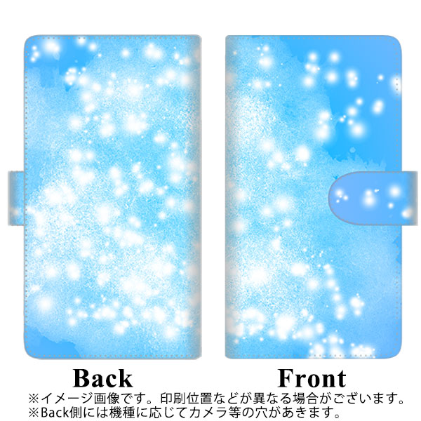 OPPO Reno7 A OPG04 au 高画質仕上げ プリント手帳型ケース(通常型)【YJ289 デザインブルー】