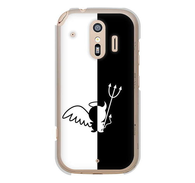 らくらくスマートフォン me F-01L docomo 027 ハーフデビット ハードケース 背面印刷
