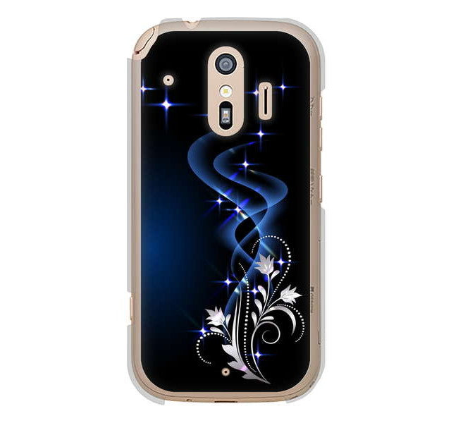 らくらくスマートフォン me F-01L docomo 1278 華より昇る流れ ハードケース 背面印刷