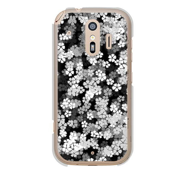 らくらくスマートフォン me F-01L docomo 1332 夜桜 ハードケース 背面印刷