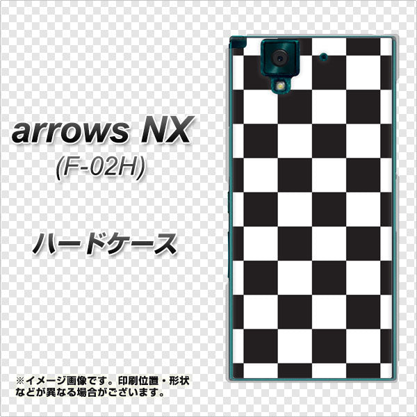 arrows NX F-02H docomo 151 フラッグチェック ハードケース 背面印刷