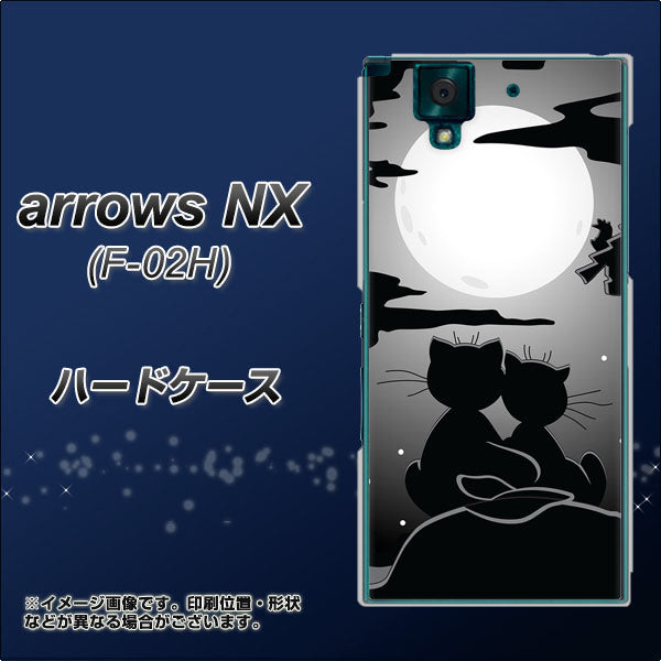 arrows NX F-02H docomo 342 月夜の二人 ハードケース 背面印刷