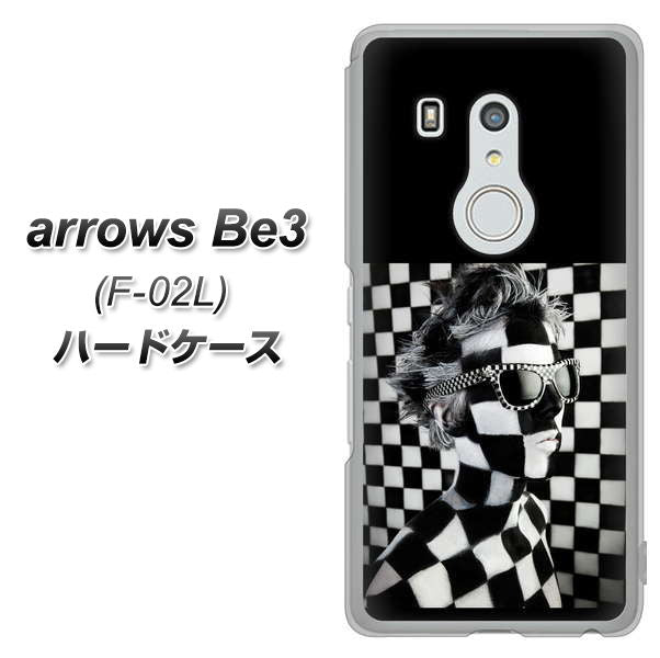 arrows Be3 F-02L docomo 357 bk&wh ハードケース 背面印刷