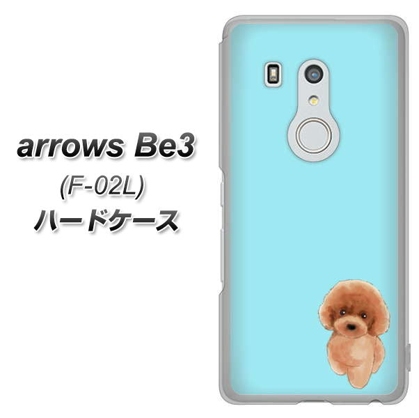 arrows Be3 F-02L docomo YJ050 トイプードルレッド（ブルー） ハードケース 背面印刷
