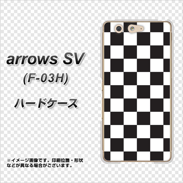 arrows SV F-03H docomo 151 フラッグチェック ハードケース 背面印刷