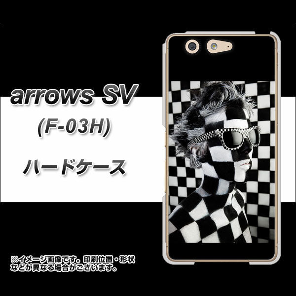 arrows SV F-03H docomo 357 bk&wh ハードケース 背面印刷
