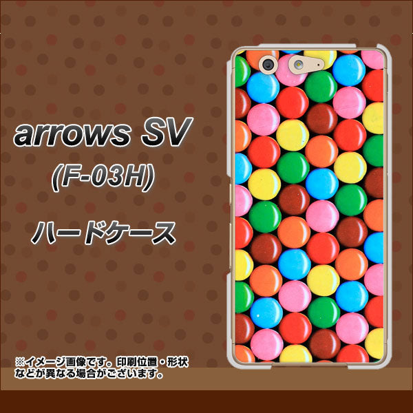 arrows SV F-03H docomo 448 マーブルチョコ ハードケース 背面印刷