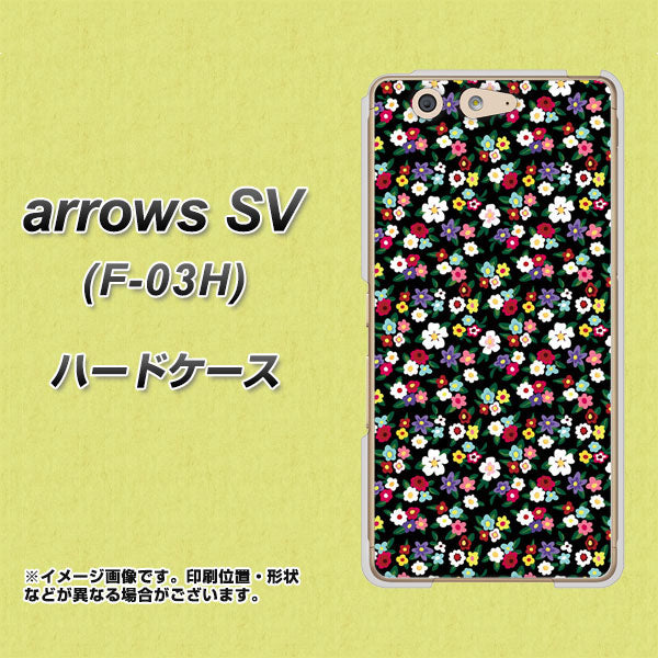 arrows SV F-03H docomo 778 マイクロリバティプリントBK ハードケース 背面印刷