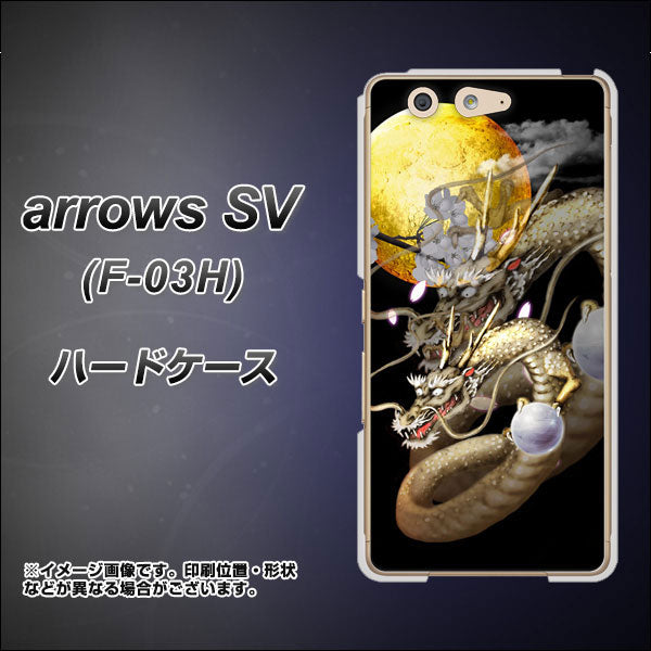 arrows SV F-03H docomo 1003 月と龍 ハードケース 背面印刷