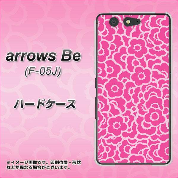 arrows Be F-05J docomo 716 ピンクフラワー ハードケース 背面印刷